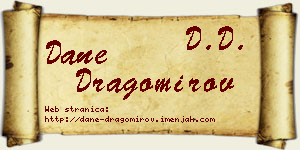 Dane Dragomirov vizit kartica